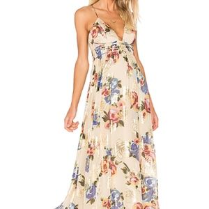 Free People Shadows Silk Blend Gown